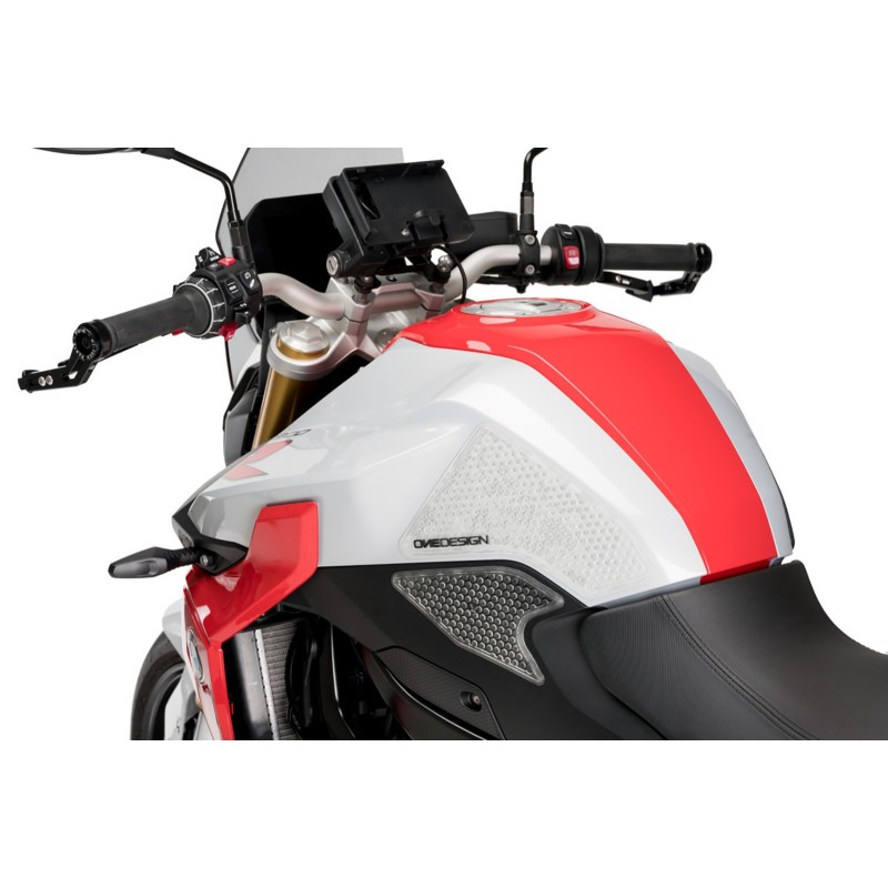 AUTOCOLLANT DE RESERVOIR LATERAL PUIG SPECIFIQUE BMW F900 R 20-24 TRANSPARENT