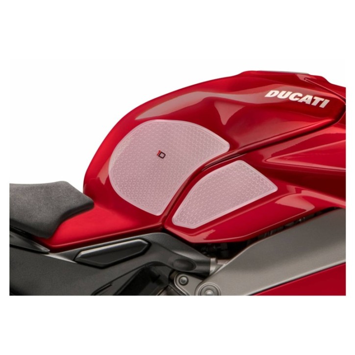 PUIG SPECIFIC TANK SIDE STICKER FOR DUCATI PANIGALE V4 18-19 TRANSPARENT