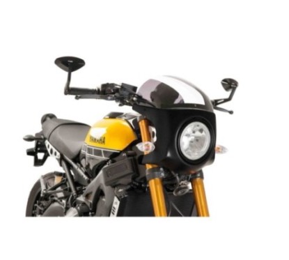 PUIG CUPOLINO SEMICARENATO PER MOTO GUZZI V7 III STONE 750 ANNO 17-22 COLORE FUME CHIARO-CARBON LOOK