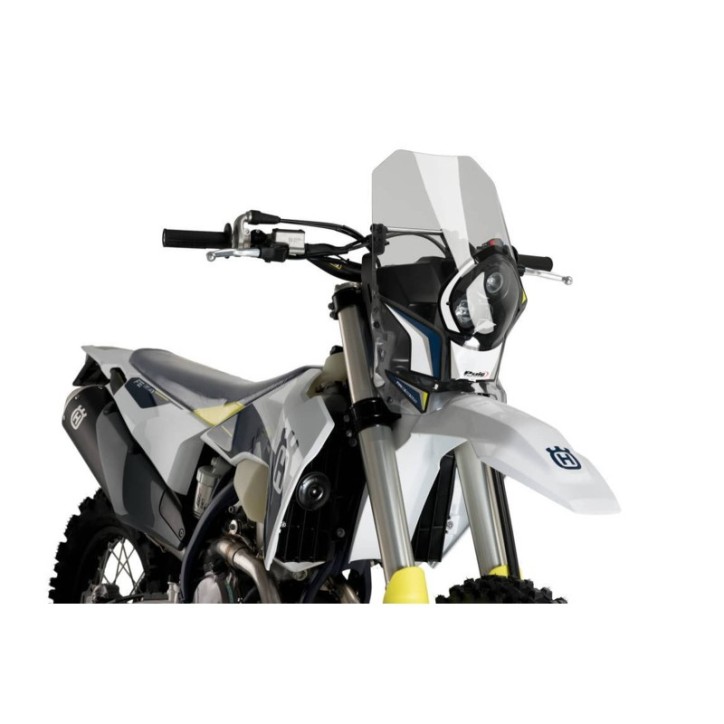 PUIG PARE - BRISE SEMI-CARENE RALLY POUR HUSQVARNA 250 FE 14-23 TRANSPARENT