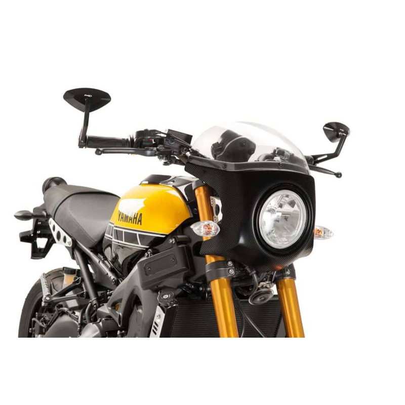 puig half windshield windshield for yamaha xsr900 16 21 transparent carbon 9188w