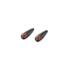 PUIG LED TURN SIGNALS SPEED ORANGE MODEL - Orange lenses and black base - Not approved - Dimensions: 60x23 mm. - COD. 2546T