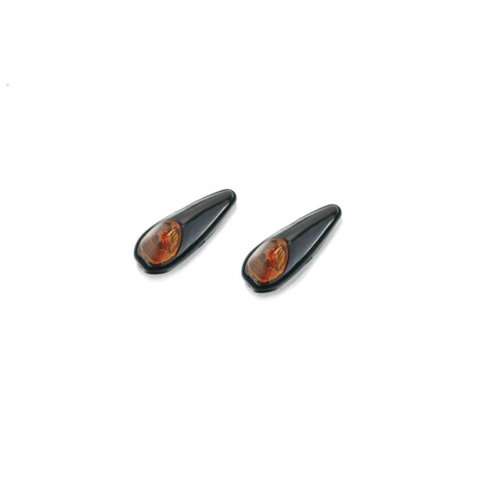 PUIG LED-BLINKER MODELL SPEED ORANGE - ORANGEFARBENE GL,SER UND SCHWARZER SOCKEL - NICHT ZUGELASSEN - ABMESSUNGEN: 60X23 MM. -