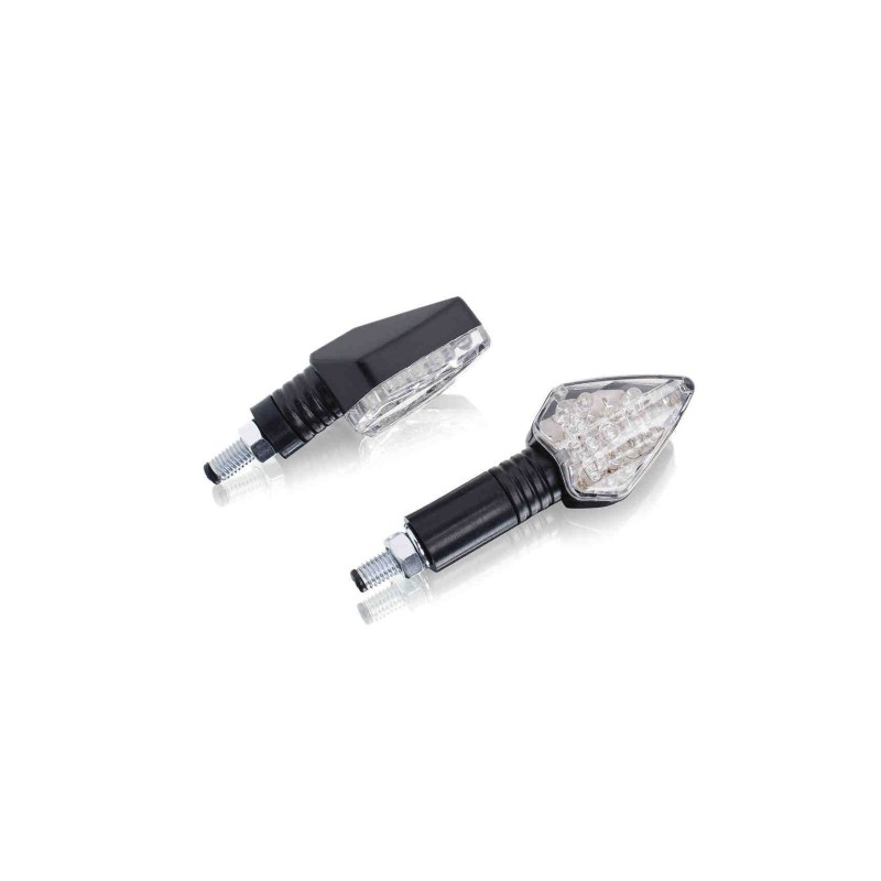 PUIG LED-BLINKER FLECHA MODELL KURZE VERSION TRANSPARENT - TRANSPARENTE GL,SER UND CARBONBASIS - GEM,A NORMEN ZUGELASSEN