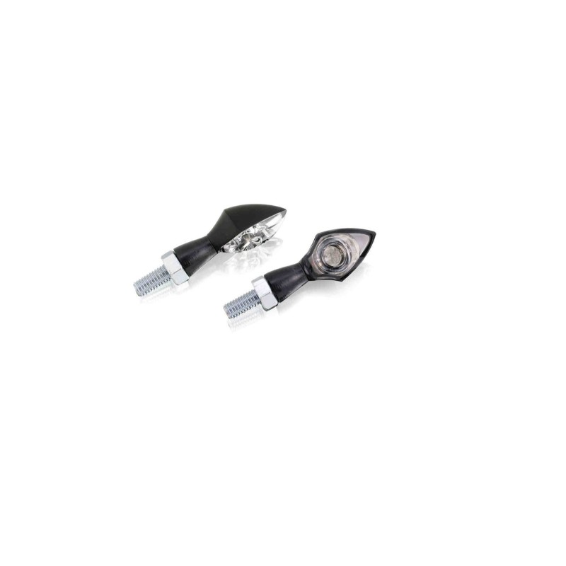 PUIG LED-BLINKER MODELL POWER LED SCHWARZ - TRANSPARENTE GL,SER UND SCHWARZER SOCKEL - NACH EUROP,ISCHEN NORMEN ZUGELASSEN -