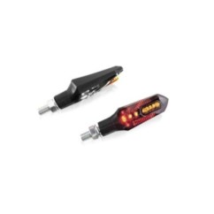 PUIG LED-BLINKER MODELL REAR STICK SCHWARZ - GER,UCHERTE GL,SER - DAS SET BEINHALTET POSITIONSLICHT, BREMSLICHT UND BLINKER -