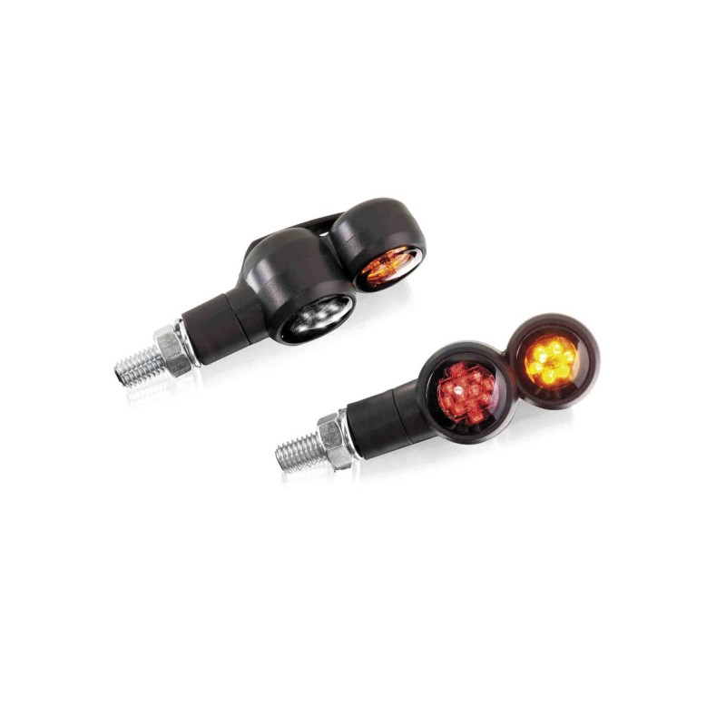 PUIG LED-BLINKER MODELL LICHT-HINTEN SCHWARZ - GER,UCHERTE GL,SER - DAS SET BEINHALTET POSITIONSLICHT, BREMSLICHT UND BLINKER -