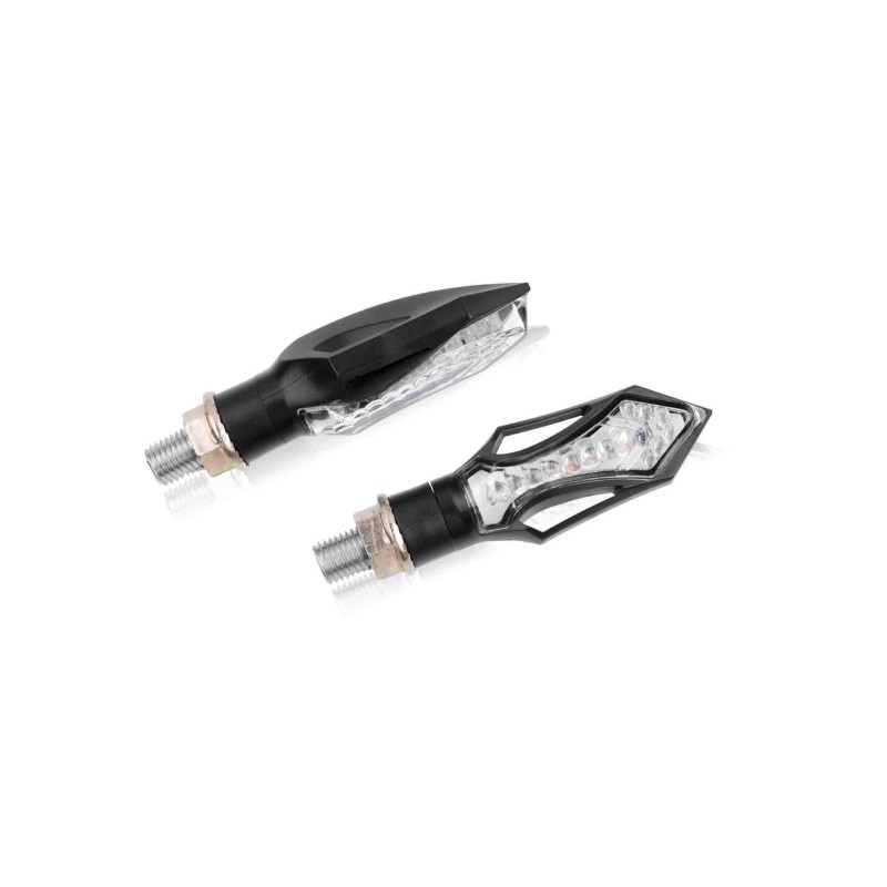 PUIG LED-BLINKER HAUSMODELL SCHWARZ - TRANSPARENTE LINSEN - NACH EUROP,ISCHEN NORMEN ZUGELASSEN - ABMESSUNGEN: 70X24 MM. -