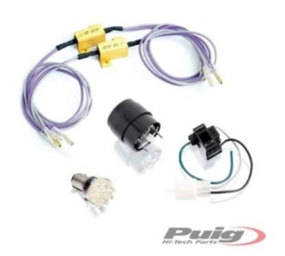 PUIG RESISTORS FOR LED TURN SIGNALS - Product made for motorcycles that mount indicators with the original 25 Watt lamp, resista