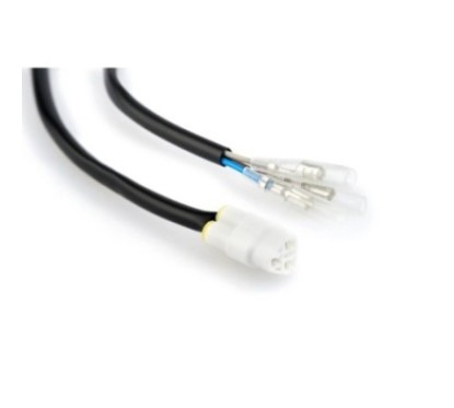 PUIG CONNECTOR CABLES FOR LICENSE PLATE LIGHTS BLACK - COD. 3849N - For YAMAHA models. Cable length: 300mm. Wiring with