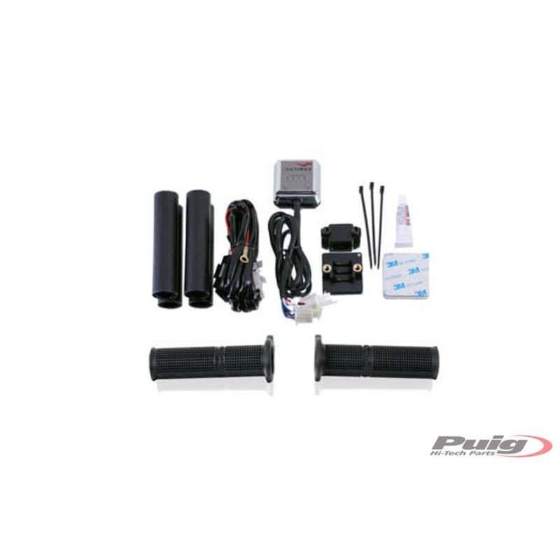 PUIG HEATED GRIPS BLACK COLOR - COD. 5020N - Grips with thermostat for 22-22.2 mm diameter handlebars. Sold to