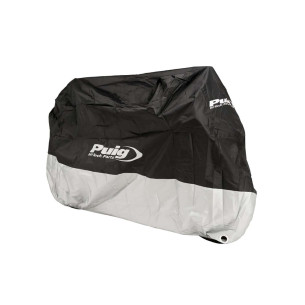 Funda para moto Puig con logotipo Puig Hi Tech Parts talla XL negra