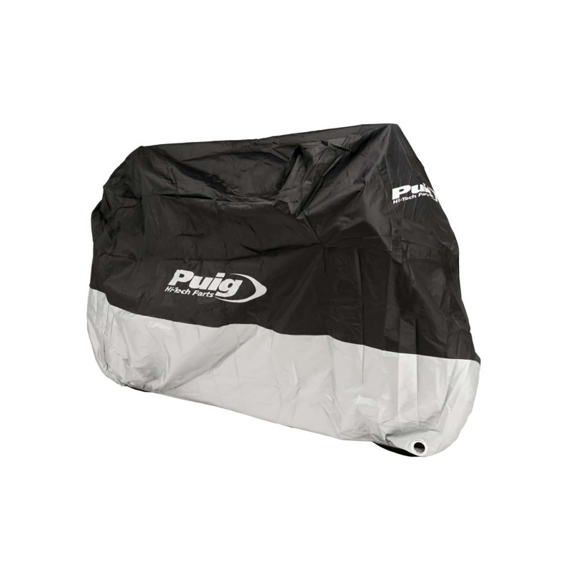 Puig Motorradabdeckung mit Puig Hi Tech Parts Logo Grosse XL schwarz