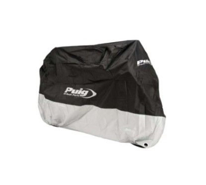 PUIG BIKE COVER WITH PUIG HI-TECH PARTS LOGO SIZE XL BLACK - COD. 20725N - Length: 2 m. Width: 0.95m. Height: 1.20m.