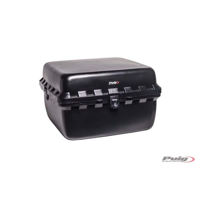 PUIG TOP CASE BIG BOX MODEL COLOR BLACK - COD. 0713N - Made of resistant, waterproof plastic. Capacity: 90L.