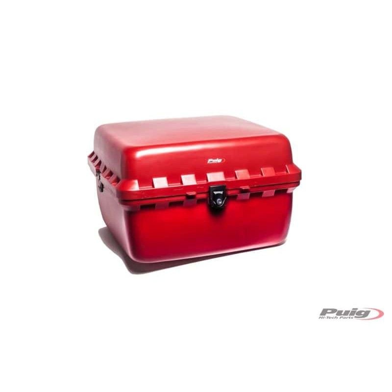 PUIG TOP CASE BIG BOX MODEL COLOR RED - COD. 0713R - Made of resistant, waterproof plastic. Capacity: 90L.