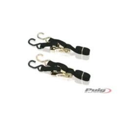 PUIG BELT WITH HOOKS BLACK - COD. 6274N - Sold in pairs.