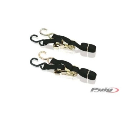 PUIG BELT WITH HOOKS BLACK - COD. 6274N - Sold in pairs.