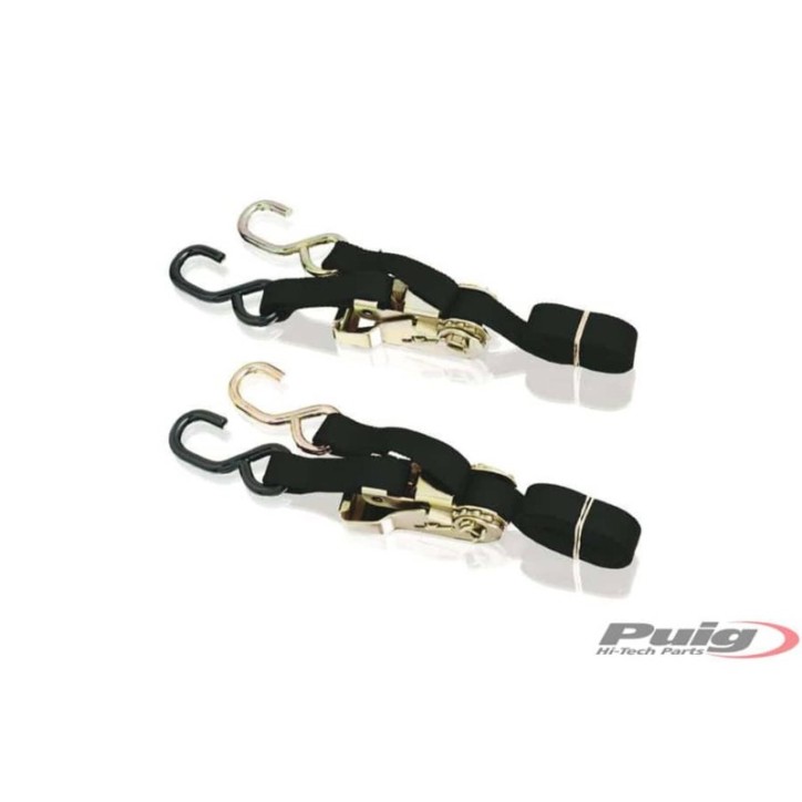 PUIG BELT WITH HOOKS BLACK - COD. 6274N - Sold in pairs.