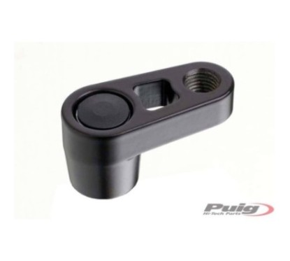 PUIG BLACK REAR MIRROR DISTANCE ADJUSTER - COD. 5021N - Left side M10 thread.