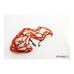 PUIG ORANGE ELASTIC OBJECT HOLDER NET - COD. 0788T - Perfect for carrying objects on the rear seat. Dimensions: