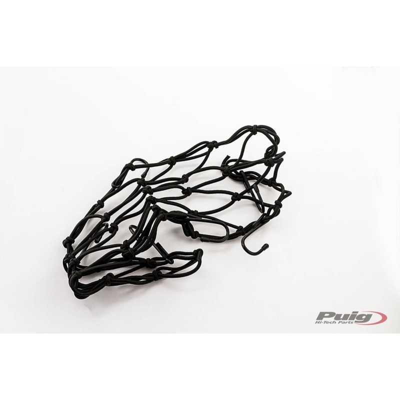 PUIG ELASTIC NETWORK FOR OBJECTS BLACK - COD. 0788N - Perfect for carrying objects on the rear saddle. Dimensions: 350x350