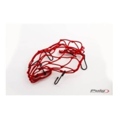 PUIG PORTE-OBJETS ELASTIQUE NET ROUGE - COD. 0788R - IdEal pour transporter des objets dans la selle ARRIERE. Dimensions : 350x3