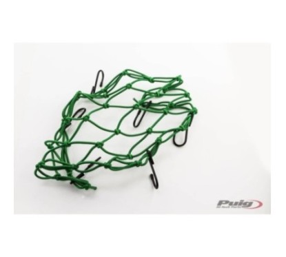 PUIG ELASTIC GREEN OBJECT HOLDER NET - COD. 0788V - Perfect for carrying objects on the rear saddle. Dimensions: 350x350