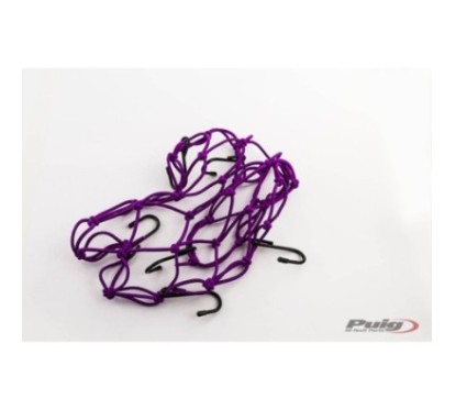 PUIG FILET ELASTIQUE POUR PORTE-OBJETS VIOLET - COD. 0788L - IdEal pour transporter des objets dans la selle ARRIERE. Dimensions