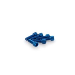 PUIG BLUE ANODIZED SCREWS KIT - COD. 0364A - Cylindrical head, hexagon socket. Blister of 6 pieces. Size M6 x 20mm.