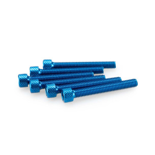 puig kit anodized screws m6 for windshields blue color