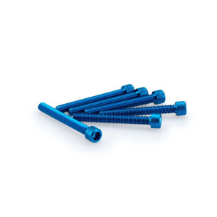 puig kit anodized screws m6 for windshields blue color