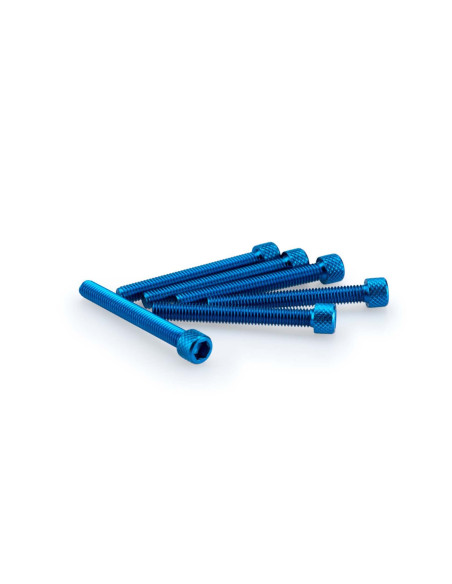 Puig kit vis anodisees m6 pour pare-brise couleur bleu