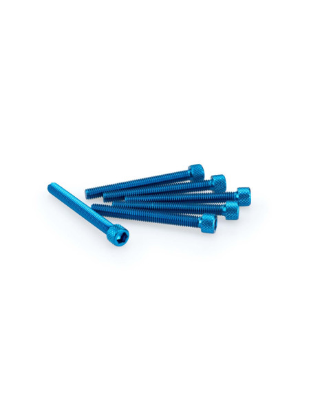 Puig kit vis anodisees m6 pour pare-brise couleur bleu