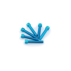 PUIG KIT VIS ANODIZZATE BLEU - COD. 0516A - Testa cilindrica, cava esagonale. Blister da 6 pezzi. Misura M8 x 45 mm.