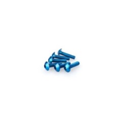 PUIG KIT VIS ANODIZZATE BLEU - COD. 0550A - Testa tonda, cava esagonale. Blister da 6 pezzi. Misura M5 x 20 mm.