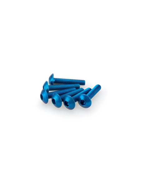 Kit de tornillos Puig anodizados m5 para parabrisas color azul