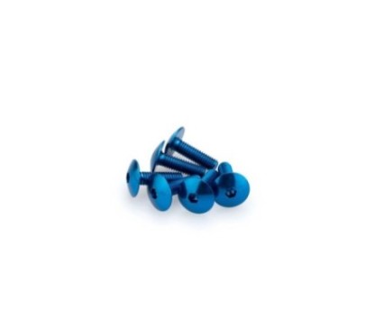 PUIG KIT VIS ANODIZZATE BLEU - COD. 0657A - Testa tonda, cava esagonale. Blister da 6 pezzi. Misura M6 x 20 mm.