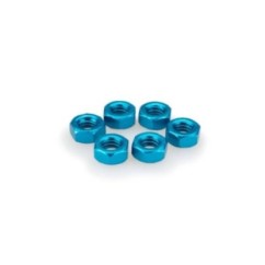 PUIG BLUE ANODIZED SCREWS KIT - COD. 0764A - Anodized aluminum nuts. Blister of 6 pieces. Size M6.