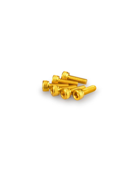 puig kit anodized screws m5 for windshields yellow color