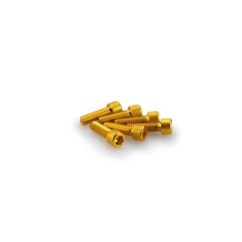 PUIG KIT VIS ANODIZZATE GIALLO - COD. 0364G - Testa cilindrica, cava esagonale. Blister da 6 pezzi. Misura M6 x 20 mm.