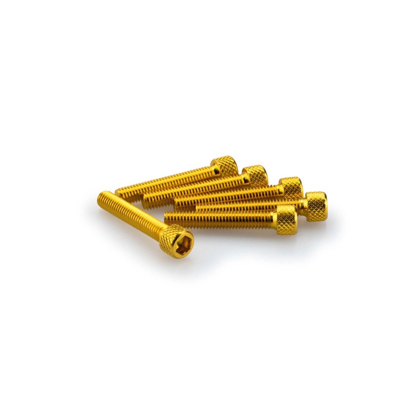 PUIG KIT DE TORNILLOS ANODIZADOS AMARILLO - COD. 0346G - Cabeza cilIndrica, casquillo hexagonal. BlIster de 6 piezas. TamaNo M6 