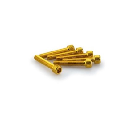 PUIG KIT DE TORNILLOS ANODIZADOS AMARILLO - COD. 0346G - Cabeza cilIndrica, casquillo hexagonal. BlIster de 6 piezas. TamaNo M6 