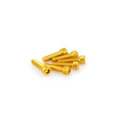 PUIG YELLOW ANODIZED SCREWS KIT - COD. 0473G - Cylindrical head, hexagon socket. Blister of 6 pieces. Size M8 x 30mm.