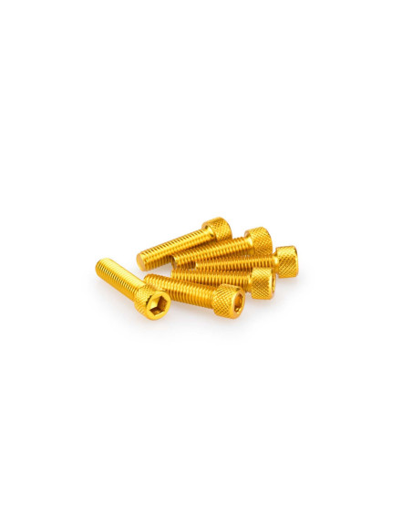 Kit de vis anodisees Puig M8 pour pare-brise couleur jaune