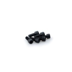 PUIG BLACK ANODIZED SCREW KIT - COD. 0363N - Cylindrical head, hexagon socket. Blister of 6 pieces. Size M6 x 15mm.