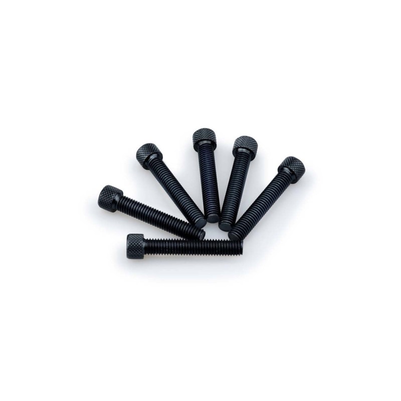 PUIG BLACK ANODIZED SCREW KIT - COD. 0516N - Cylindrical head, hexagon socket. Blister of 6 pieces. Size M8 x 45mm.