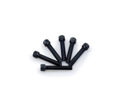 PUIG BLACK ANODIZED SCREW KIT - COD. 0516N - Cylindrical head, hexagon socket. Blister of 6 pieces. Size M8 x 45mm.