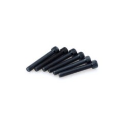 PUIG BLACK ANODIZED SCREW KIT - COD. 0524N - Cylindrical head, hexagon socket. Blister of 6 pieces. Size M8 x 50mm.