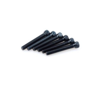 PUIG BLACK ANODIZED SCREW KIT - COD. 0540N - Cylindrical head, hexagon socket. Blister of 6 pieces. Size M8 x 55mm.